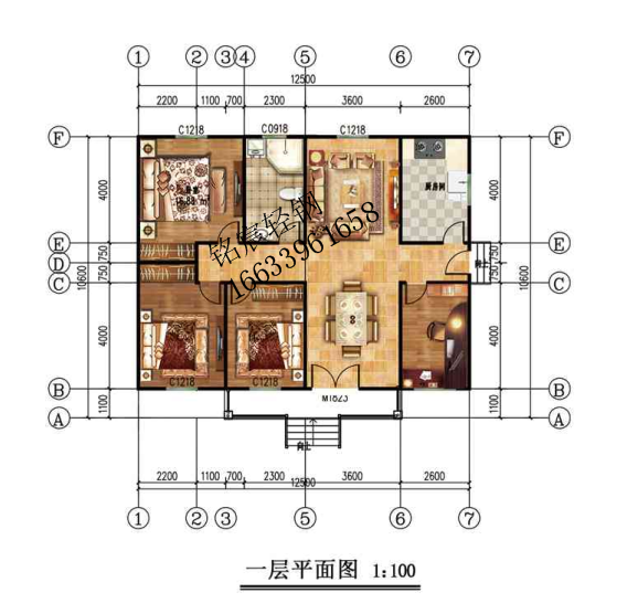 一層140平米輕鋼別墅房屋