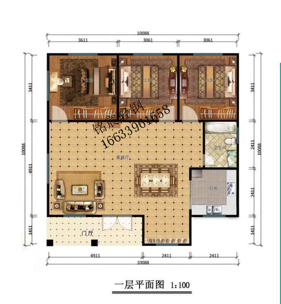 130平米一層輕鋼別墅