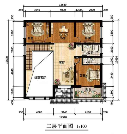 二層310平米輕鋼龍骨別墅