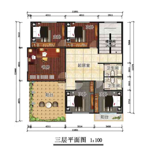 三層440平米裝配式鋼結(jié)構(gòu)農(nóng)房