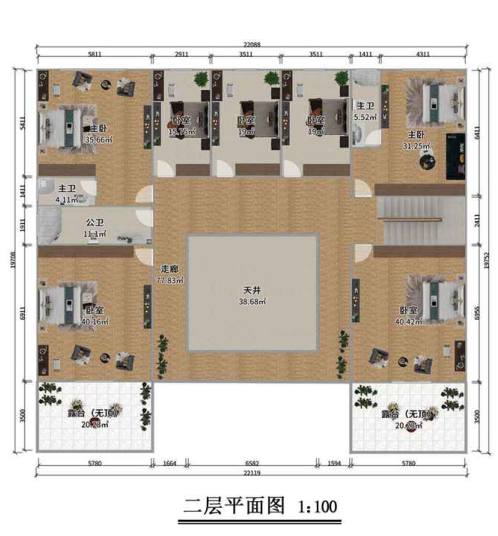 二層295平米中式輕鋼別墅