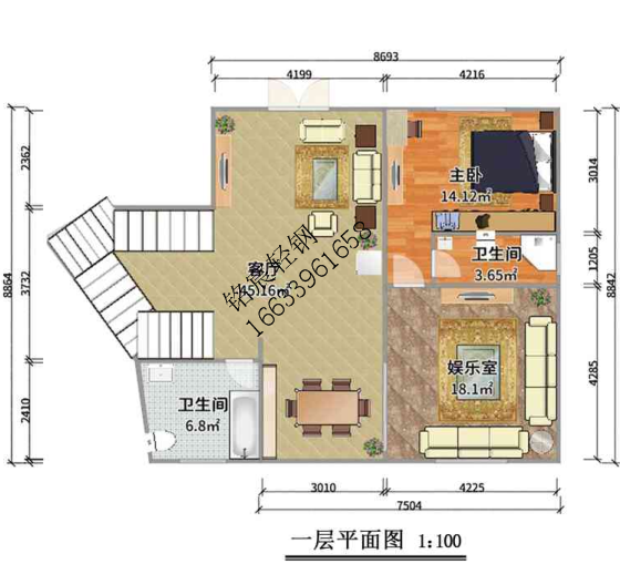 三層300平米歐式輕鋼別墅