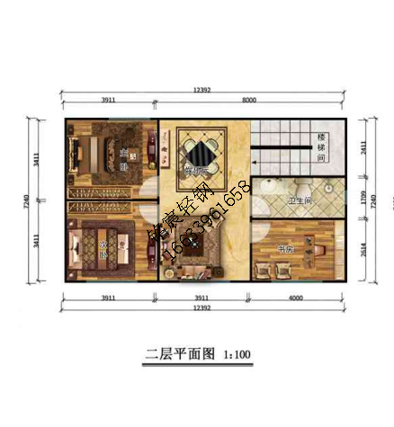 三層270平米歐式輕鋼別墅