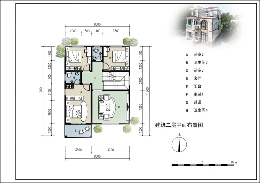 三層268平簡(jiǎn)歐式輕鋼別墅房屋