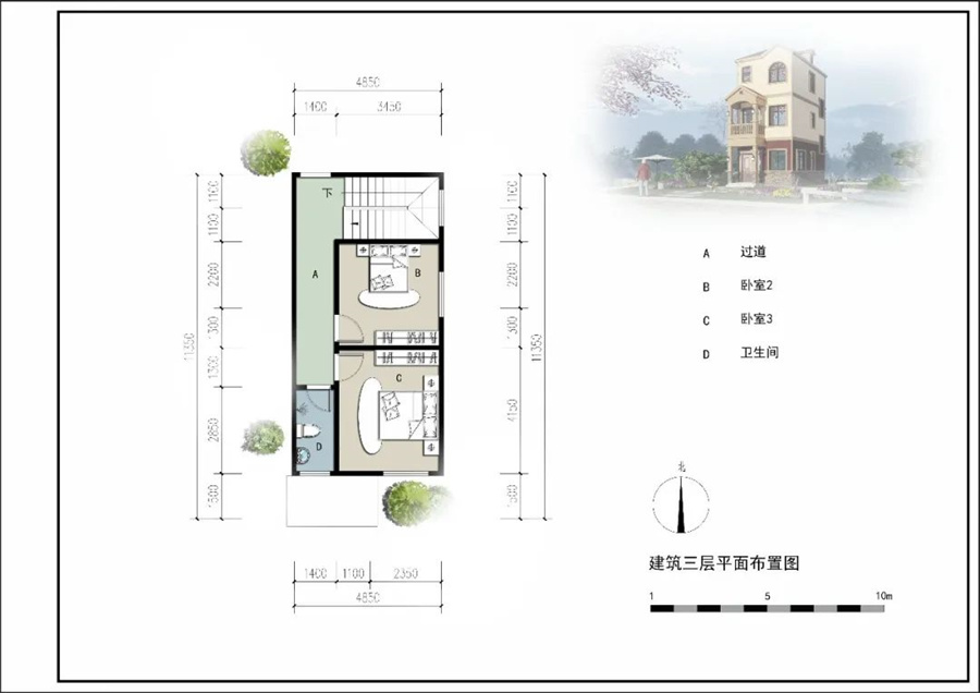 三層162平簡(jiǎn)歐式輕鋼別墅房屋